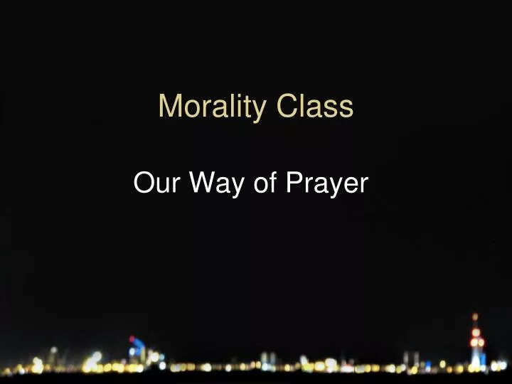 morality class