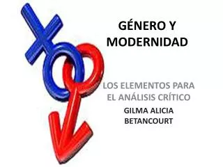 g nero y modernidad