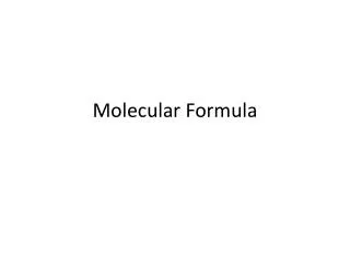 Molecular Formula