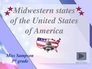 Midwestern states of the United States of America