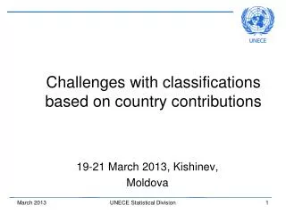 Challenges with classifications based on country contributions