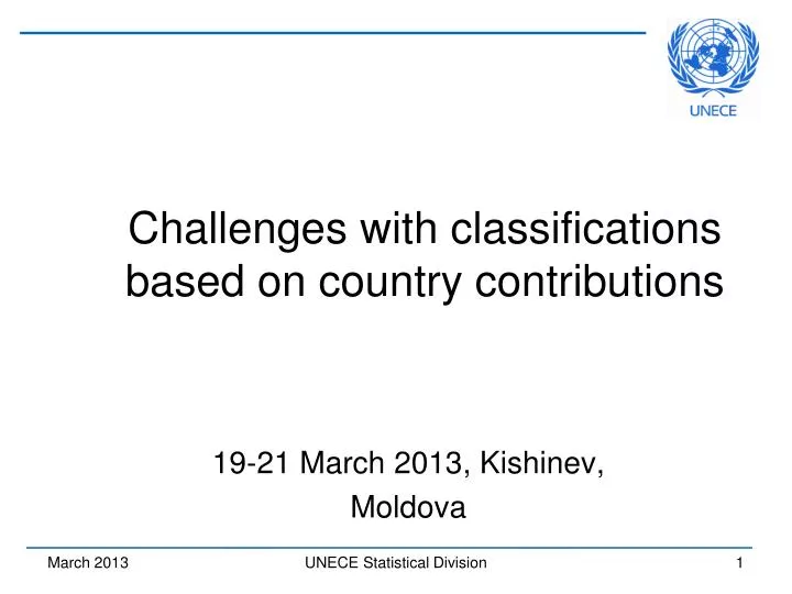 challenges with classifications based on country contributions