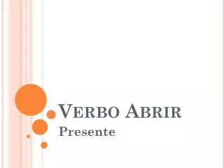 verbo abrir