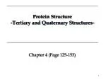 Protein Structure -Tertiary and Quaternary Structures- - slide 1