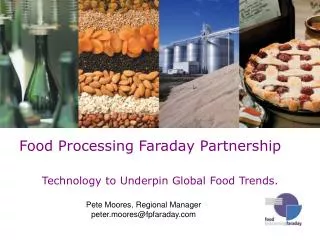 Technology to Underpin Global Food Trends.