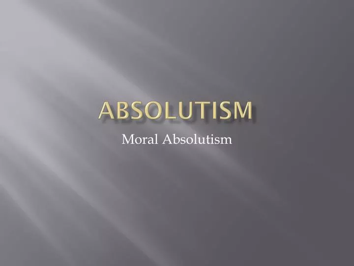 absolutism