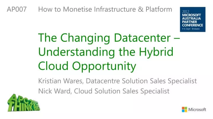 the changing datacenter understanding the hybrid cloud opportunity