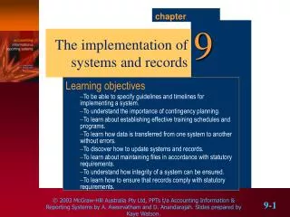 The implementation of systems and records