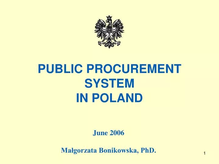 public procurement system in poland