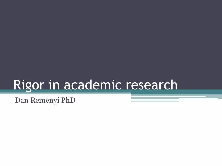 rigor in academic research