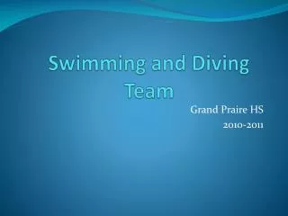 Swimming and Diving Team