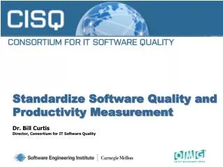 Standardize Software Quality and Productivity Measurement