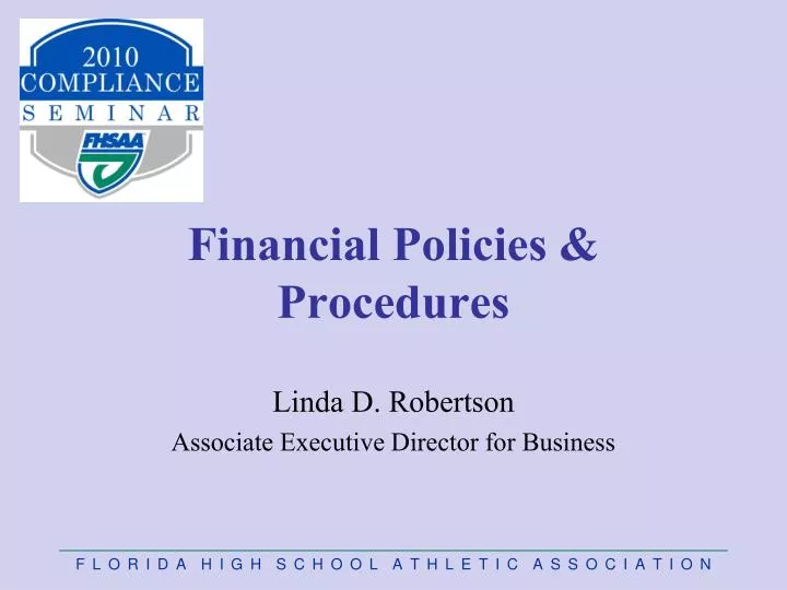 financial policies procedures