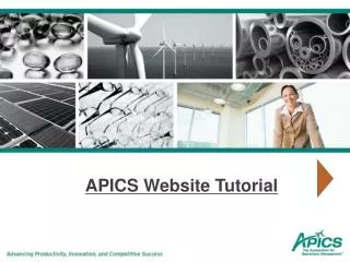 APICS Website Tutorial