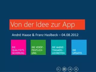 von der idee zur app