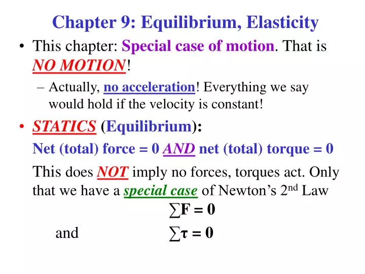 chapter 9 equilibrium elasticity
