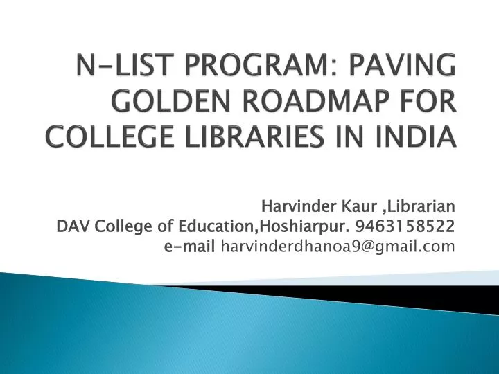 n list program paving golden roadmap for college libraries in india
