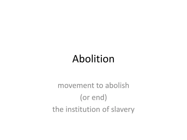 abolition