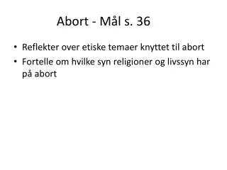 abort m l s 36