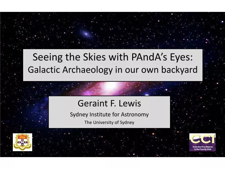 seeing the skies with panda s eyes galactic archaeology in our own backyard
