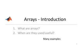 Arrays - Introduction