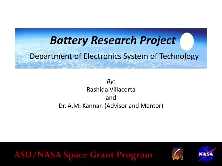 battery research project department of electronics system of technology
