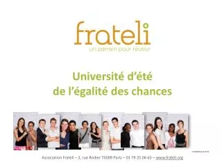 universit d t de l galit des chances