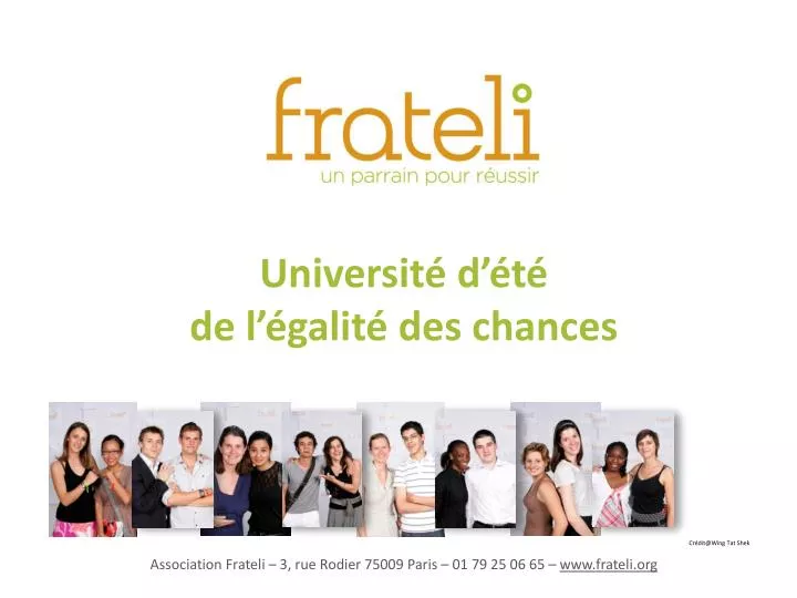 universit d t de l galit des chances