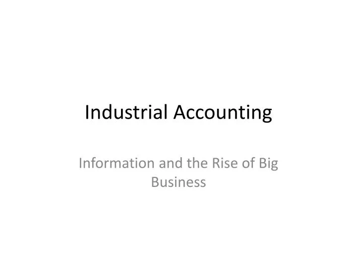 industrial accounting