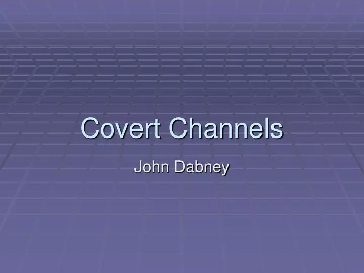 covert channels