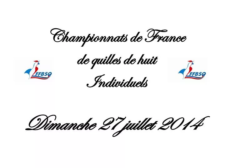 championnats de france de quilles de huit individuels