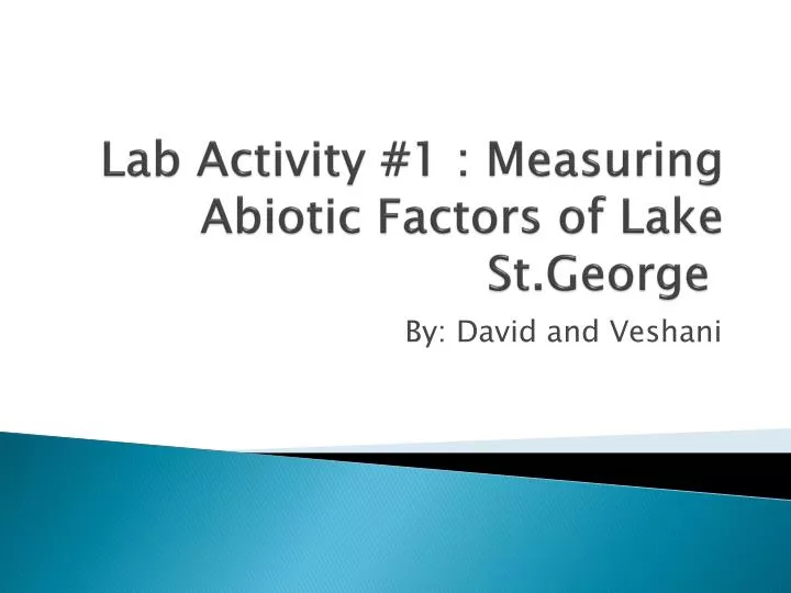 lab activity 1 measuring abiotic factors of lake st george