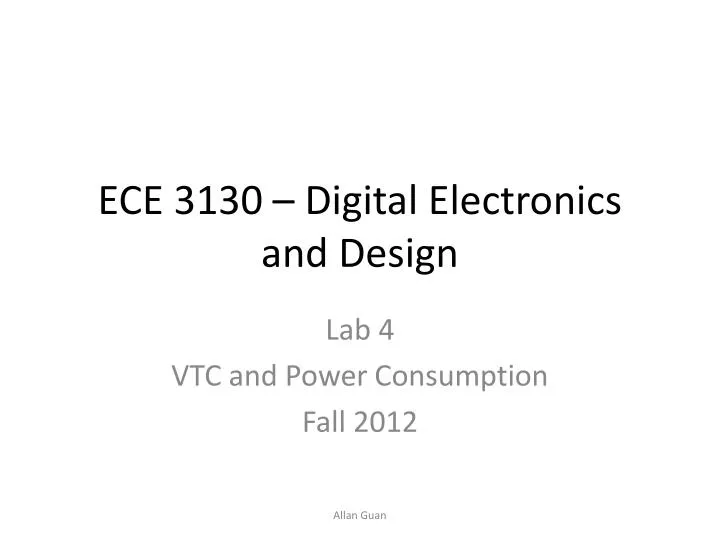 ece 3130 digital electronics and design