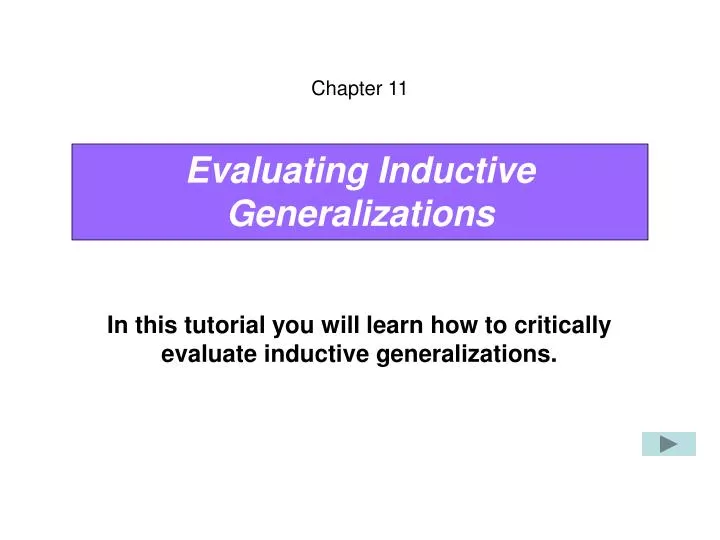 evaluating inductive generalizations