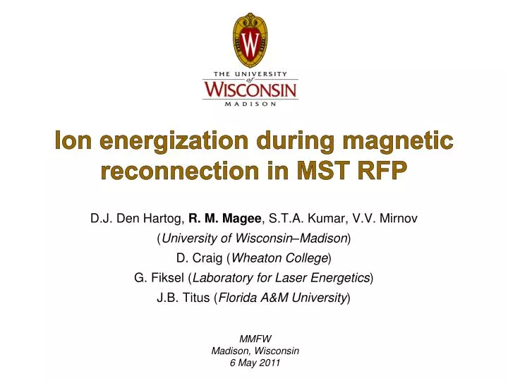 ion energization during magnetic reconnection in mst rfp