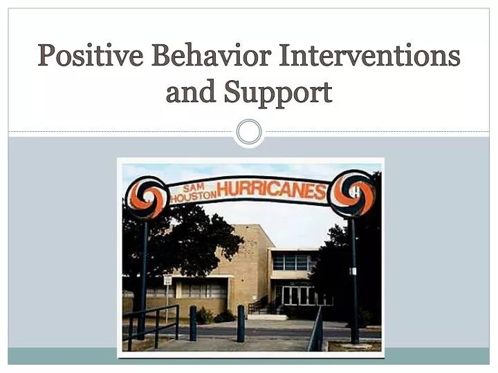 positive behavior interventions and support