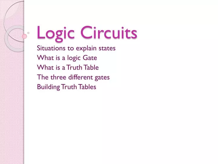 logic circuits