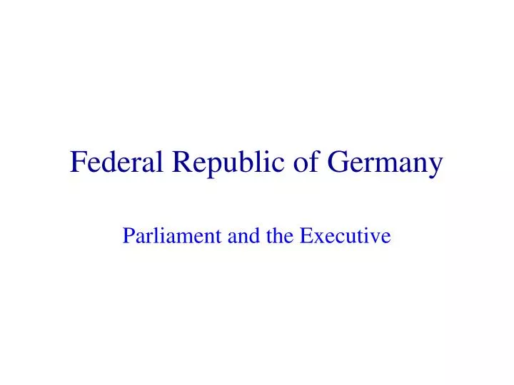 federal republic of germany