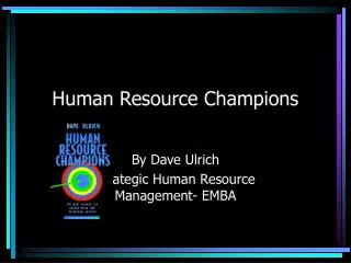 Human Resource Champions