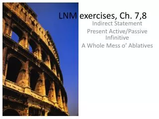 lnm exercises ch 7 8