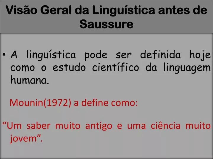 vis o geral da lingu stica antes de saussure