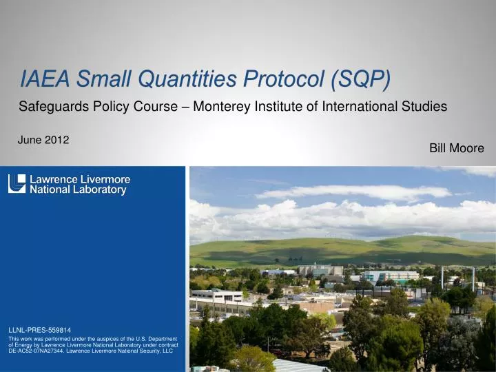 iaea small quantities protocol sqp