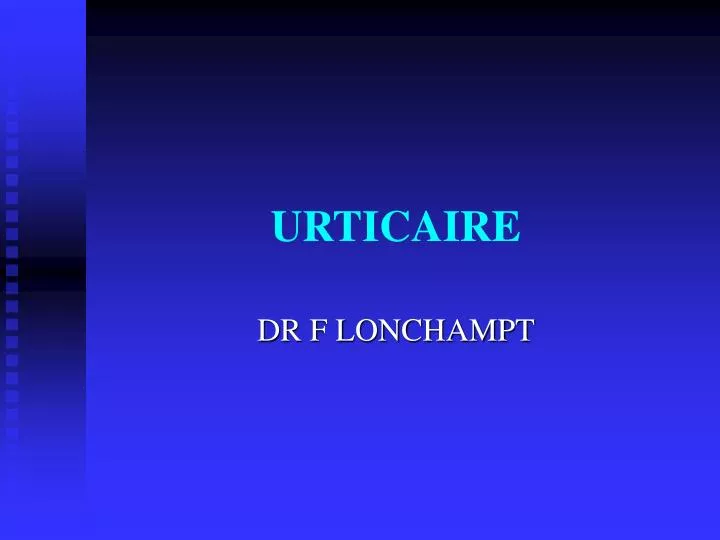 urticaire