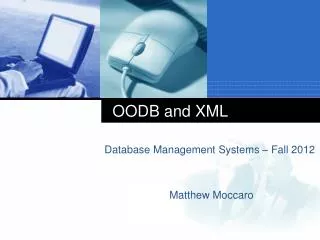 OODB and XML