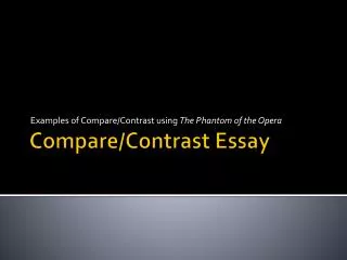 Compare/Contrast Essay