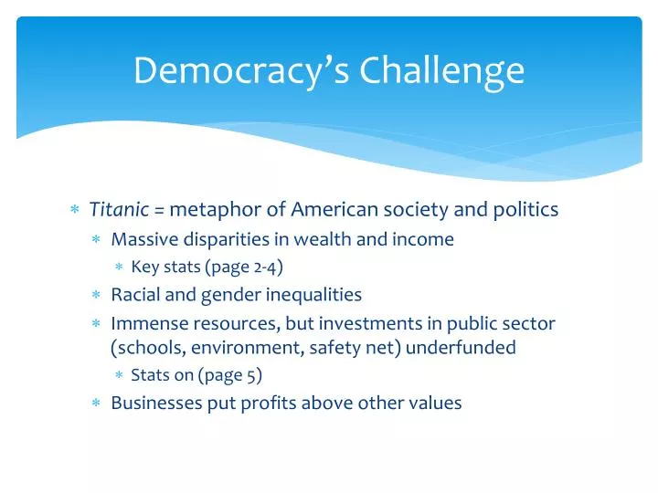 democracy s challenge