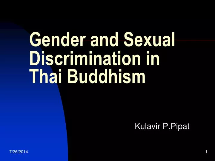 gender and sexual discrimination in thai buddhism