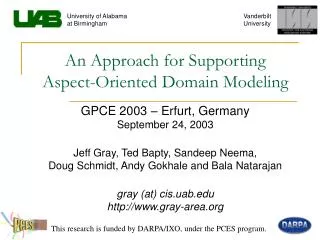 An Approach for Supporting Aspect-Oriented Domain Modeling