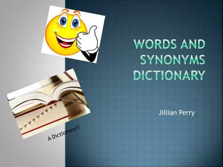 words and synonyms dictionary