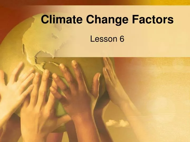 climate change factors